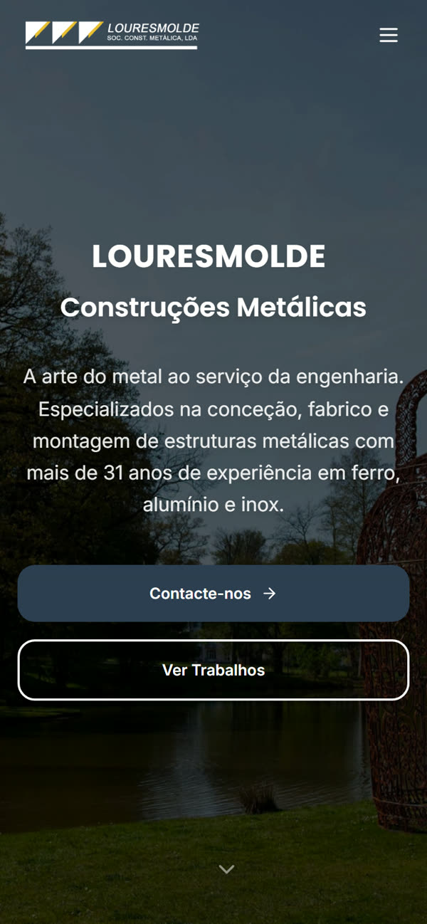 Louresmolde's home page on a phone.